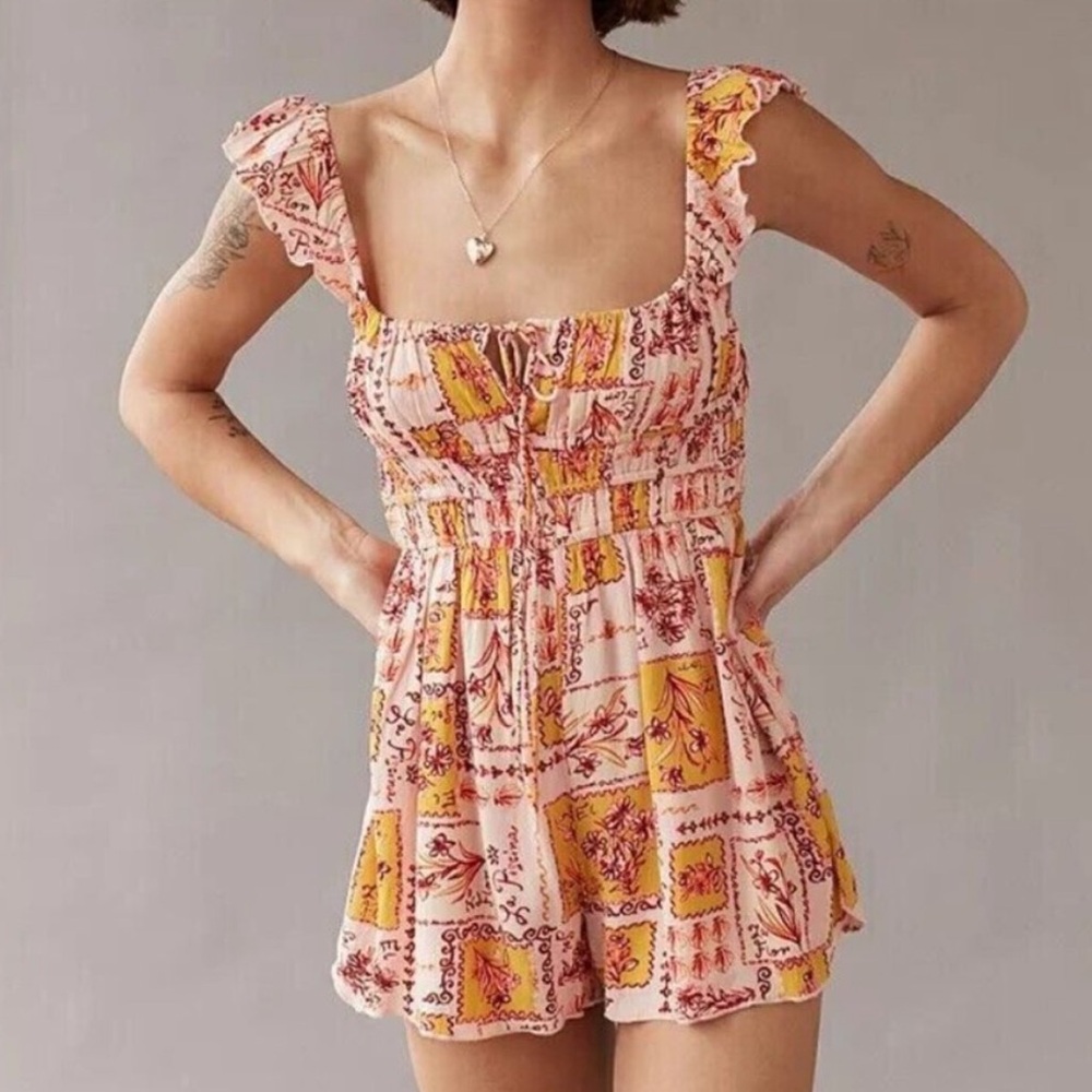Urban Outfitters Smocked Romper NWT